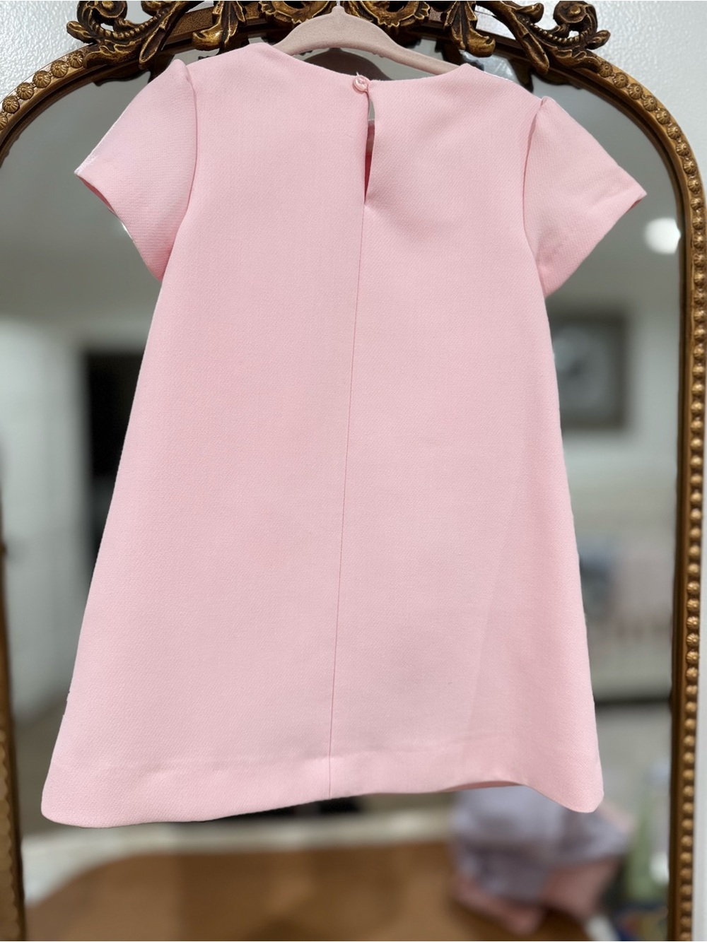 Zara Pink Short Sleeve A-line Dress with Bow Details - Picture 2 of 4